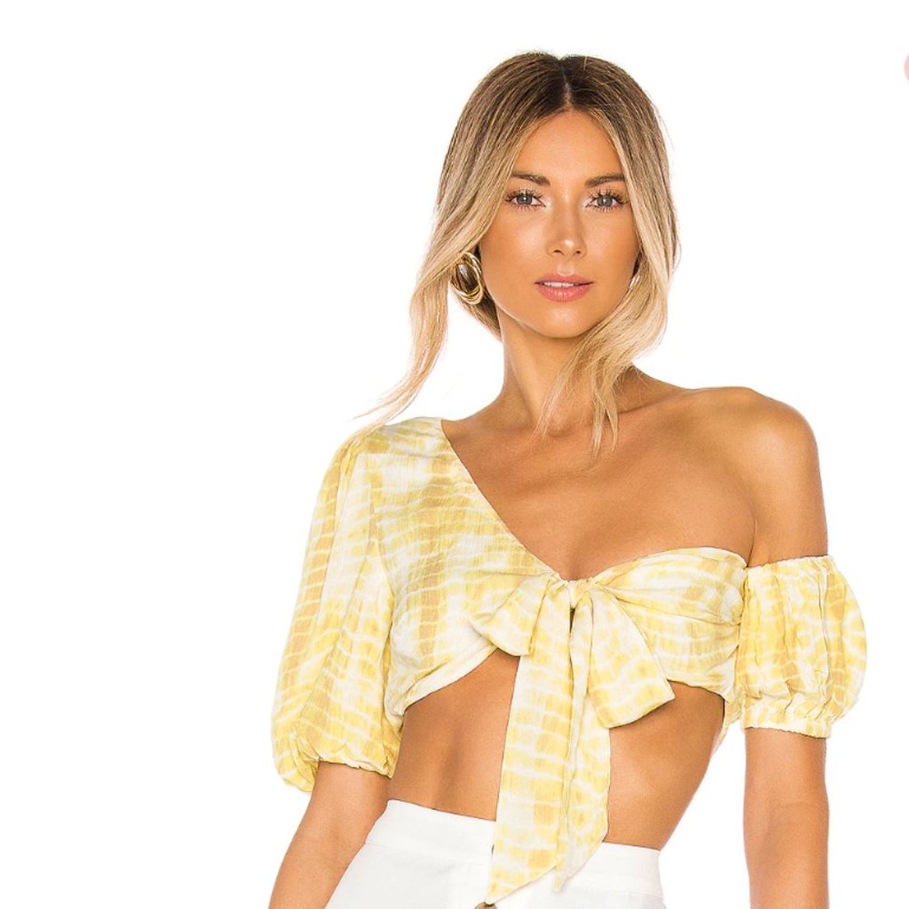 Majorelle Alyssa Top - Tie Front/Tie Dye